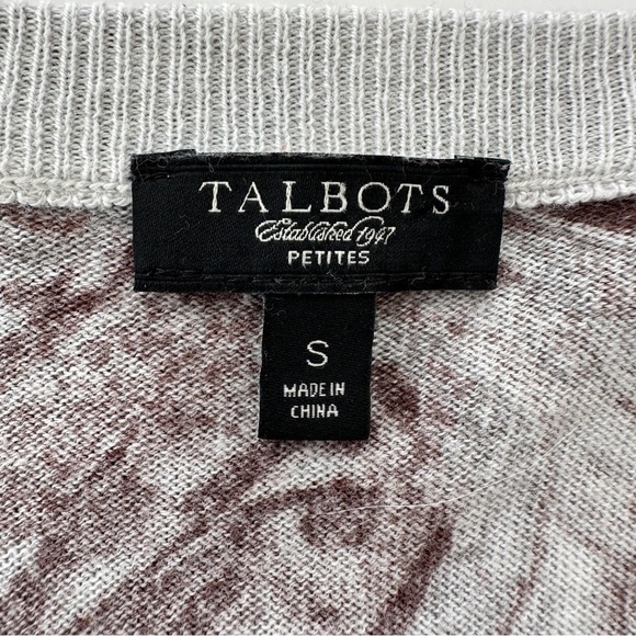 Talbots cardigan, crew neck, raglan cut 3/4 length sleeves, cotton/wool blend - Picture 8 of 9